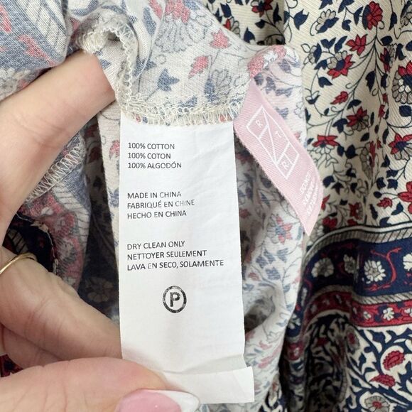 ROSETTA GETTY | Floral Sleeveless Handkerchief Skirt Midi Dress Women’s Size S - Picture 10 of 11